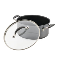 A close-up of the 5-Quart ScratchDefense Nonstick Dutch Oven with Lid.