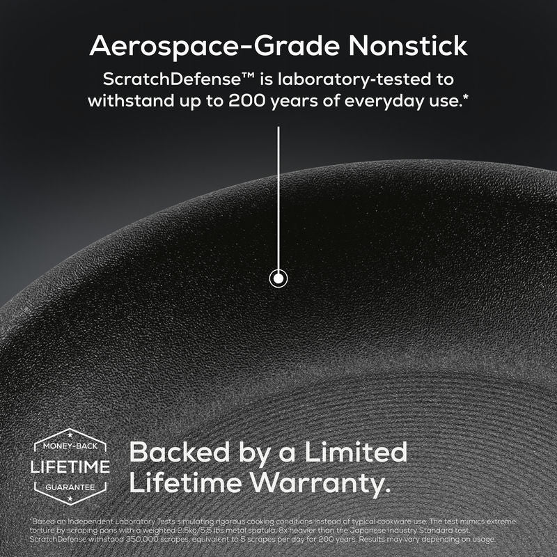 12-Piece ScratchDefense™ Nonstick Cookware Set