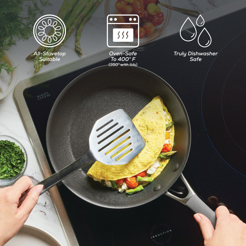 12-Piece ScratchDefense™ Nonstick Cookware Set