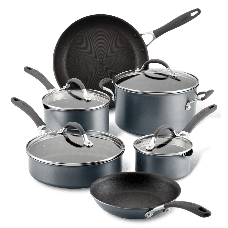 10-Piece ScratchDefense™ Nonstick Cookware Set