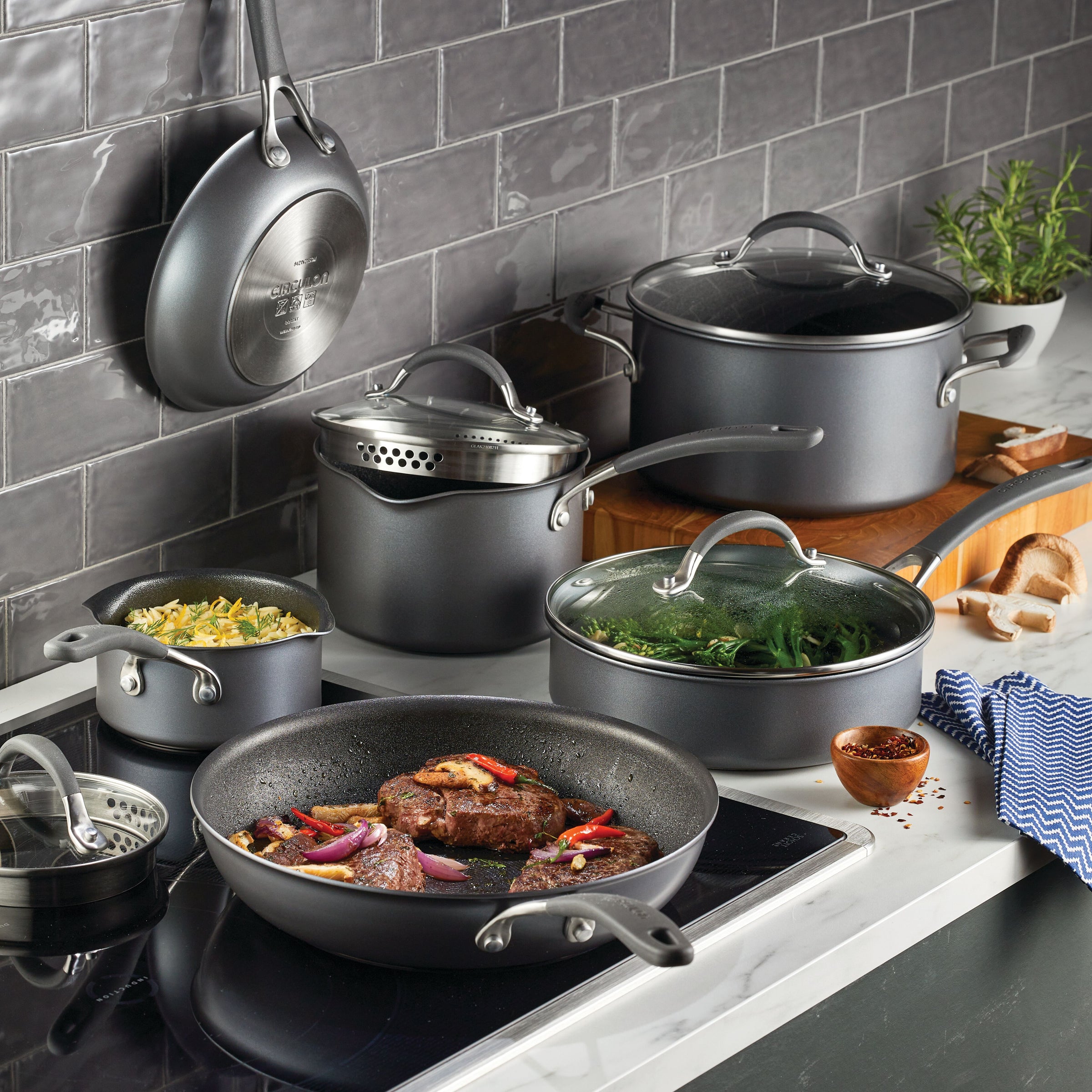 10-Piece ScratchDefense™ Nonstick Cookware Set