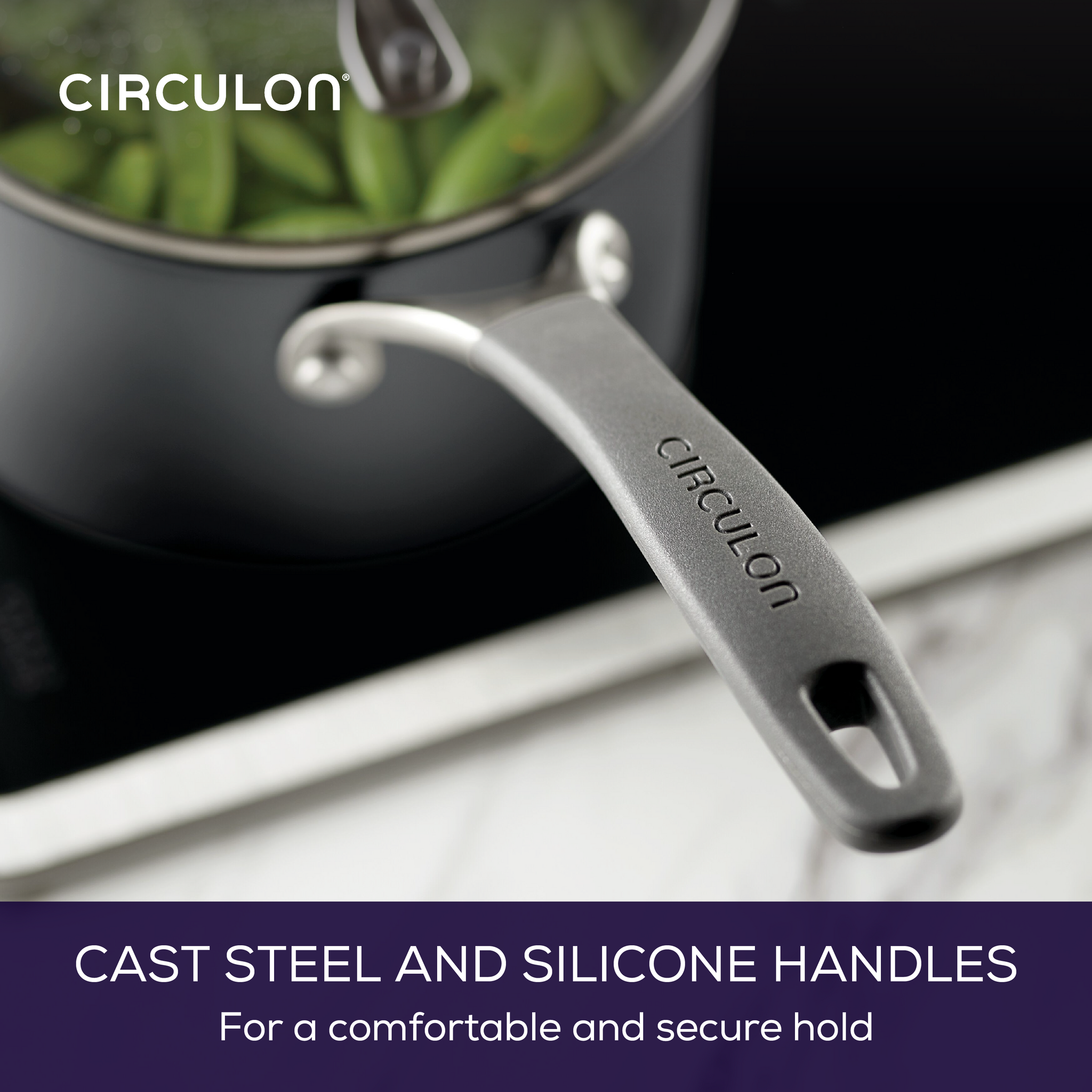 Circulon Premier Professional Non Stick 2 QT Sauce Stock Pan Pot W  Lid/strain
