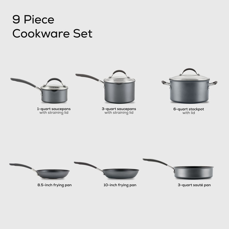 9-Piece A1 ScratchDefense™ Nonstick Cookware Set – Circulon