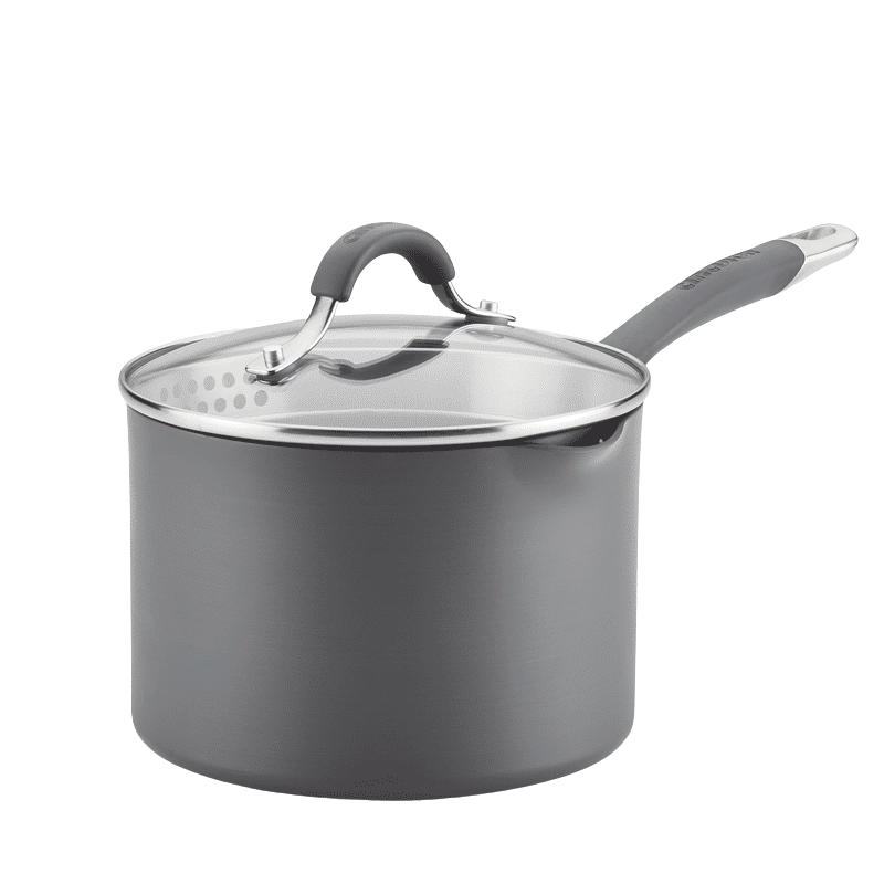 3-Quart Nonstick Straining Saucepan