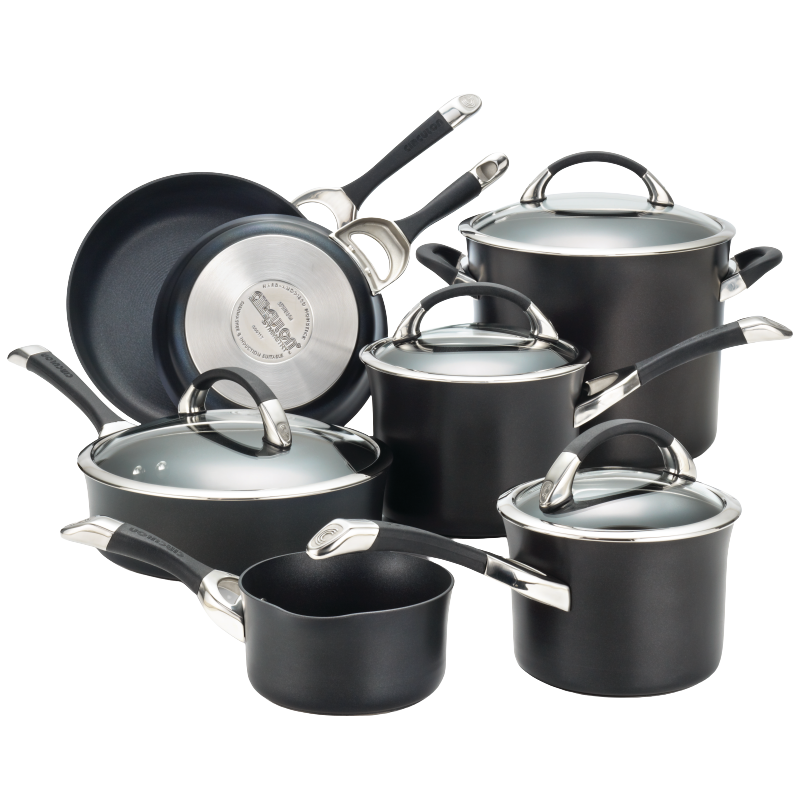 11-Piece Cookware Set: Nonstick & Hard-Anodized