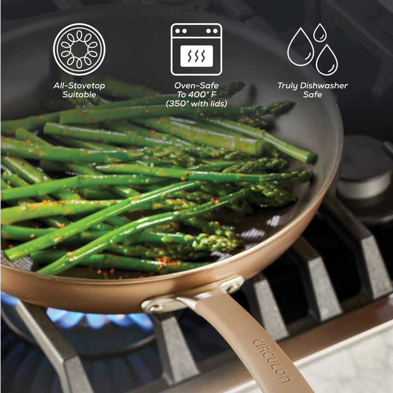 Hard-Anodized Frying Pan Set (Nonstick & Safe Fry Pans) | Circulon