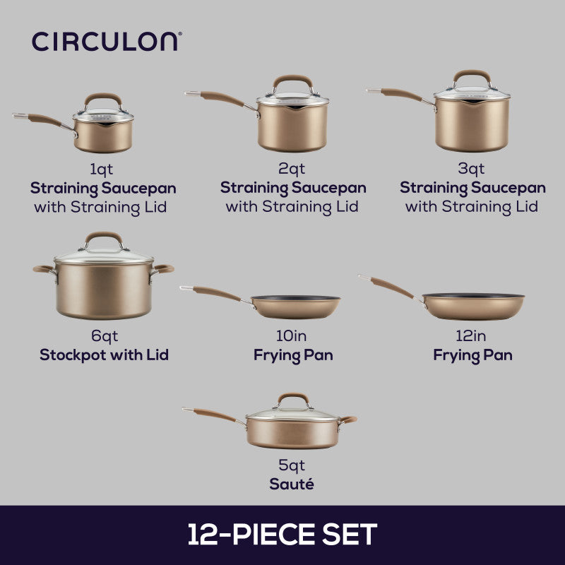 12-Piece Nonstick Cookware Set