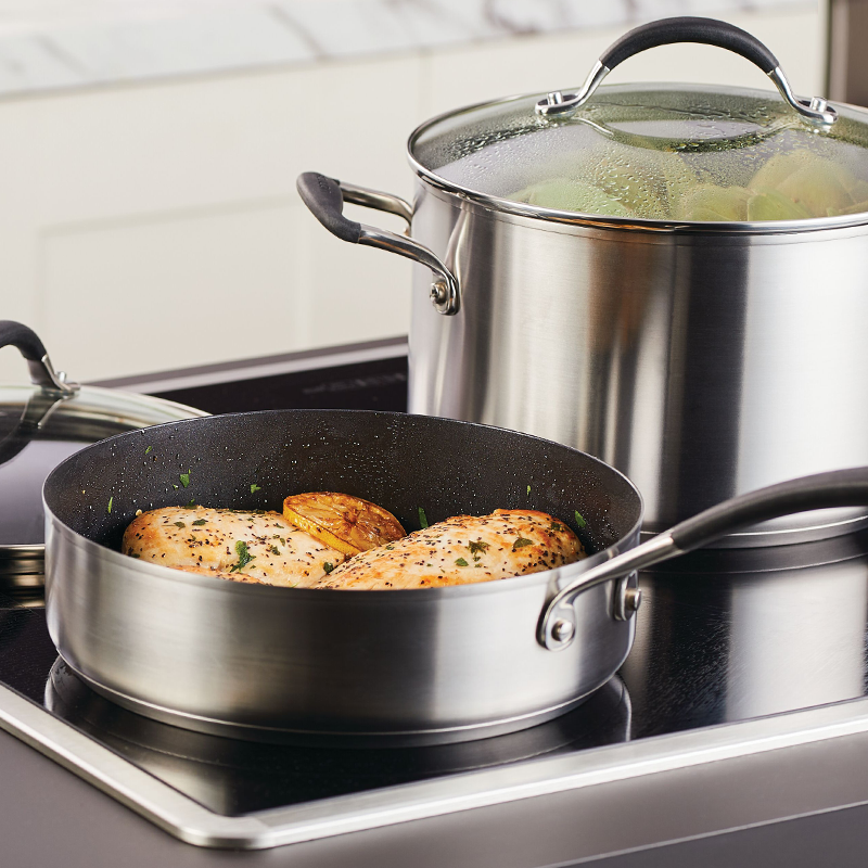 Circulon SteelShield C-Series 2qt Clad Tri-Ply Nonstick Saucepan with Lid