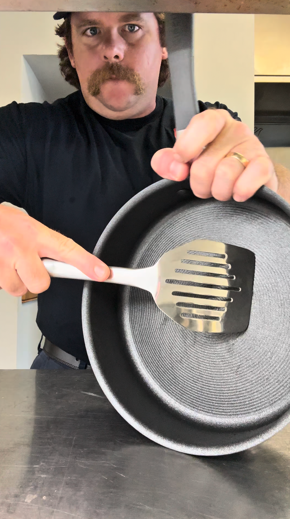 Fireman puts ScratchDefense cookware to the test by cooking a full breakfast