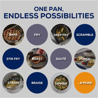 Infinity Pan with ScratchDefense™ 10-Piece Nonstick Cookware, Bakeware & Utensil Bundle
