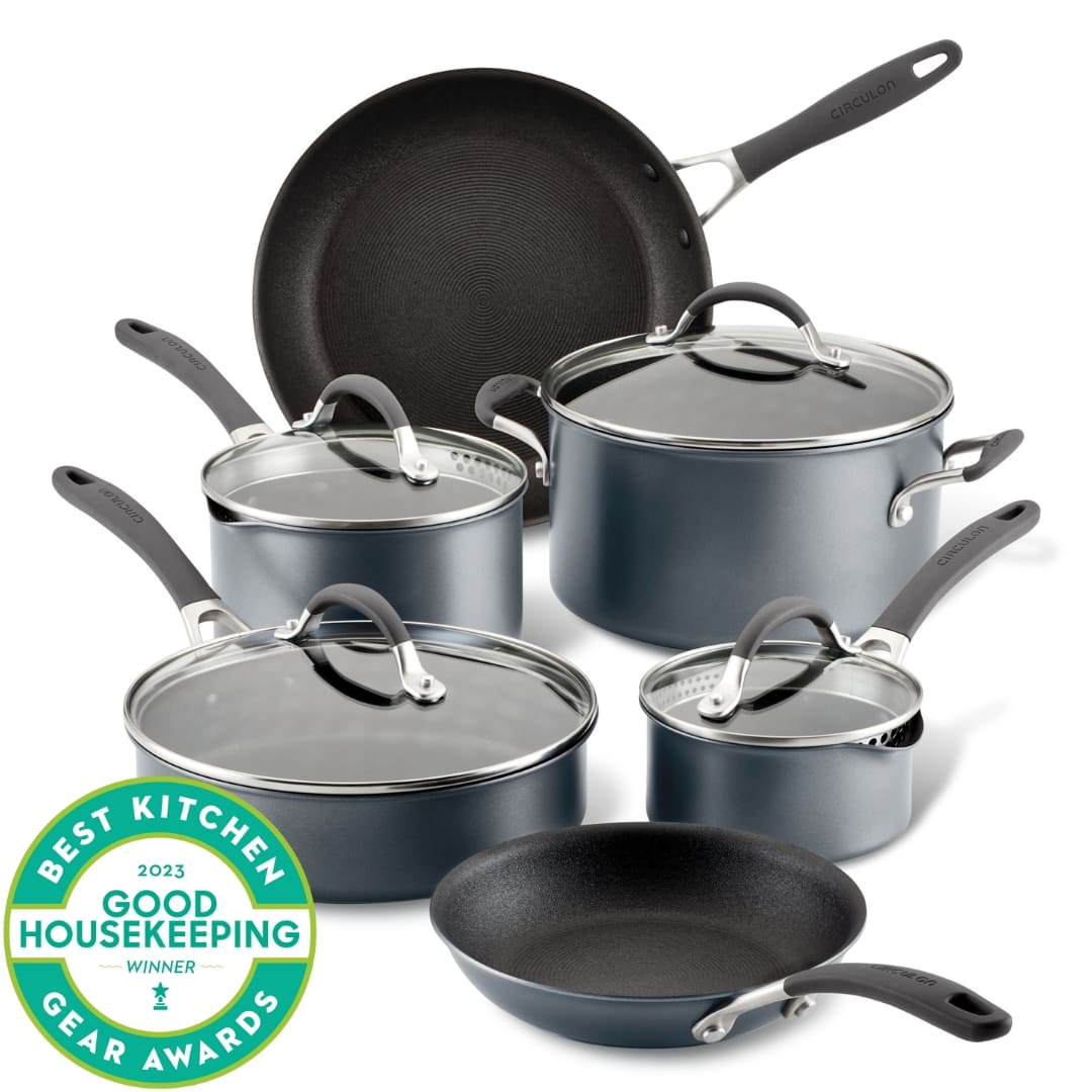 10-Piece Scratch Proof Nonstick Cookware Set | A1 Series | Circulon