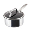 1.5-Quart ScratchDefense™ C1 Nonstick Saucepan with Lid and Long Handle.