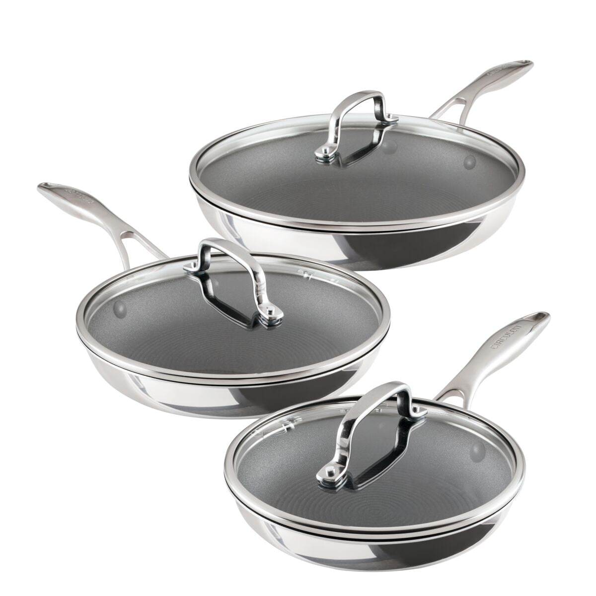 C1 Series: 6-Piece ScratchDefense™ Nonstick Pan Set on display.