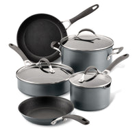 8-Piece A1 ScratchDefense™ Set with lids for durable nonstick cookware.