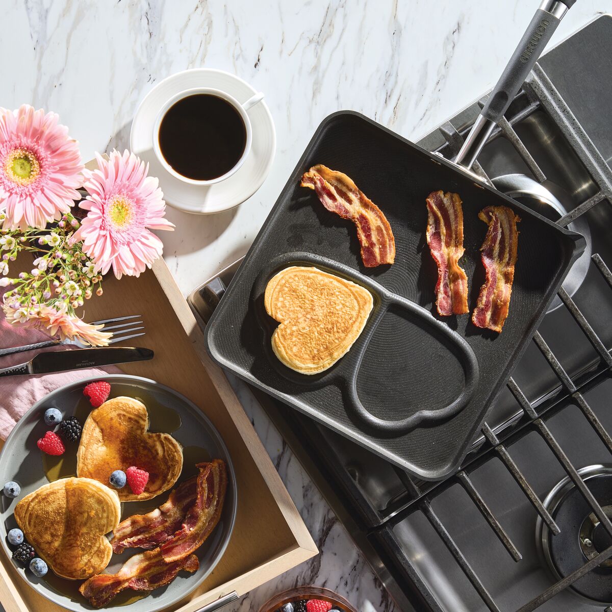 11-Inch Nonstick Griddle with Hearts