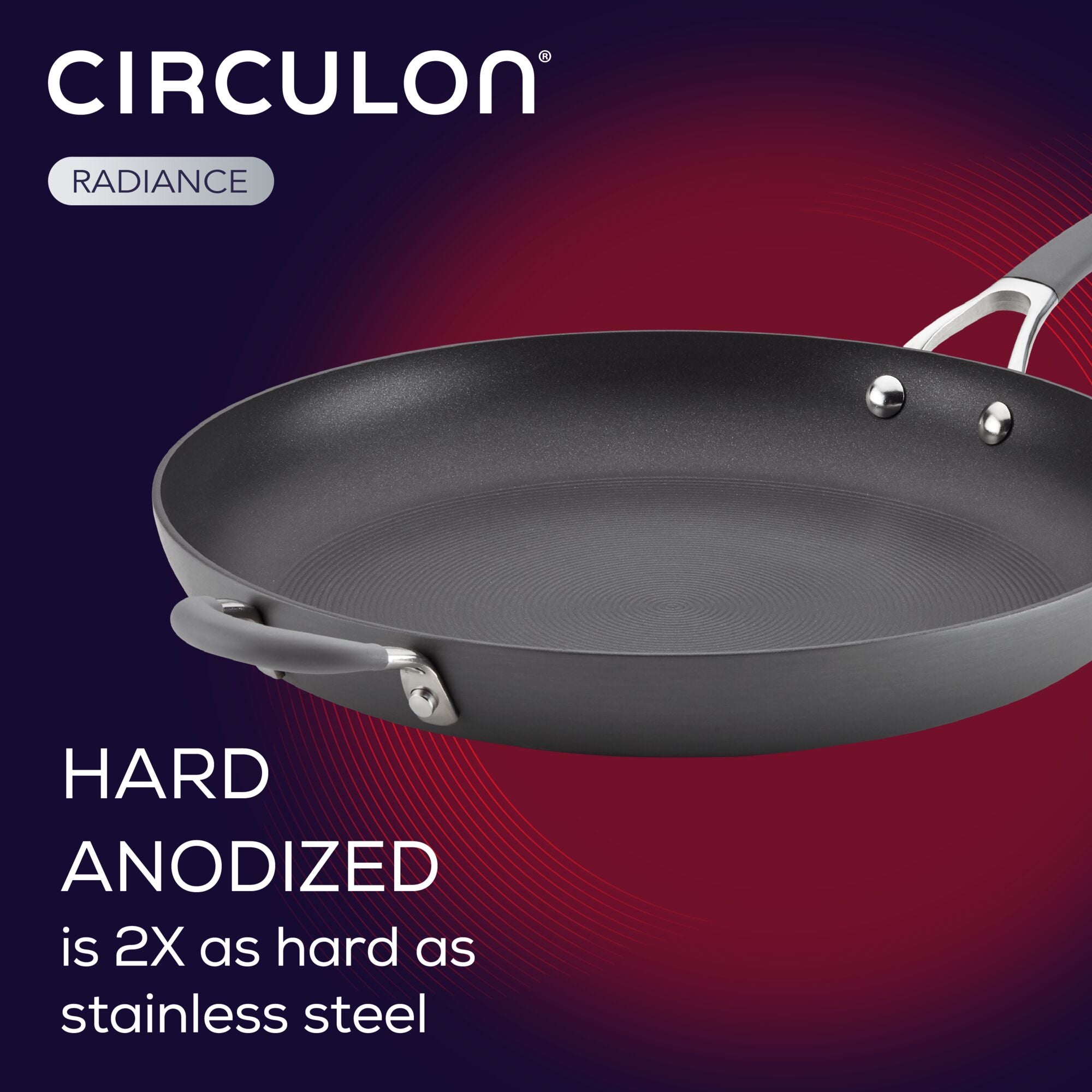 14-Inch Hard Anodized Frying Pan & Skillet (Nonstick) | Circulon
