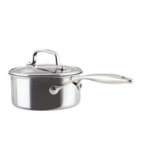 1.5-Quart ScratchDefense™ C1 Nonstick Sauce Pan with Lid and Long Handle.