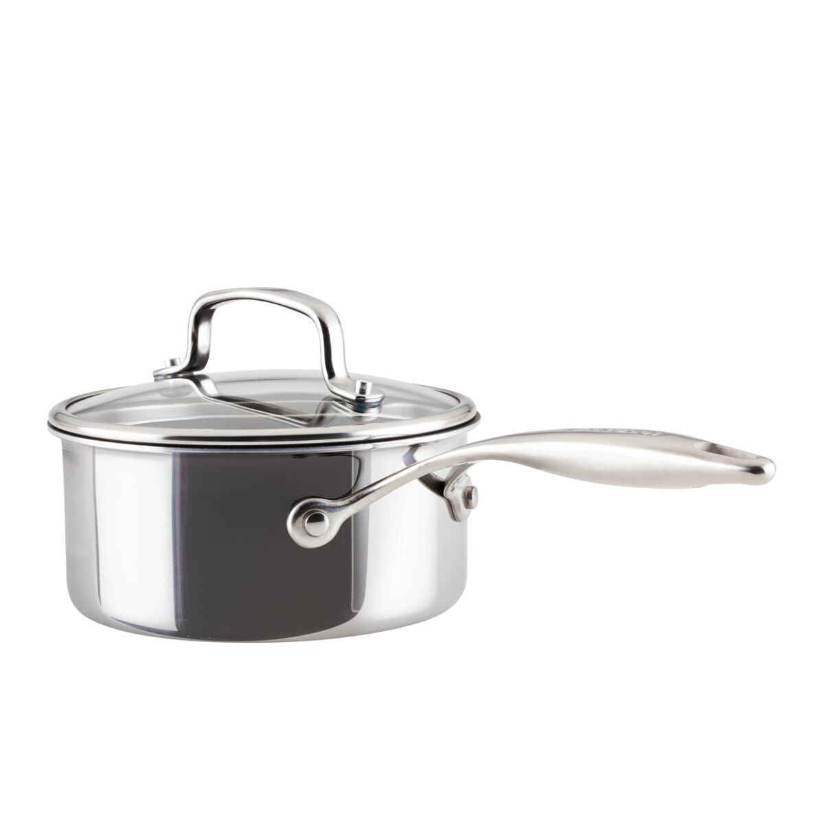 1.5-Quart ScratchDefense™ C1 Nonstick Sauce Pan with Lid and Long Handle.