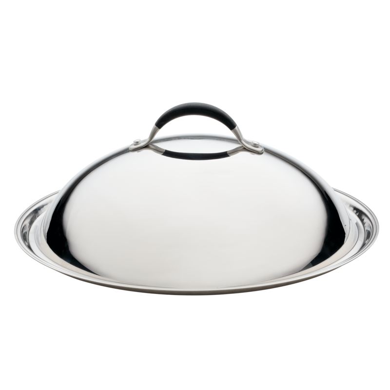 14-Inch Stainless Steel Domed Lid