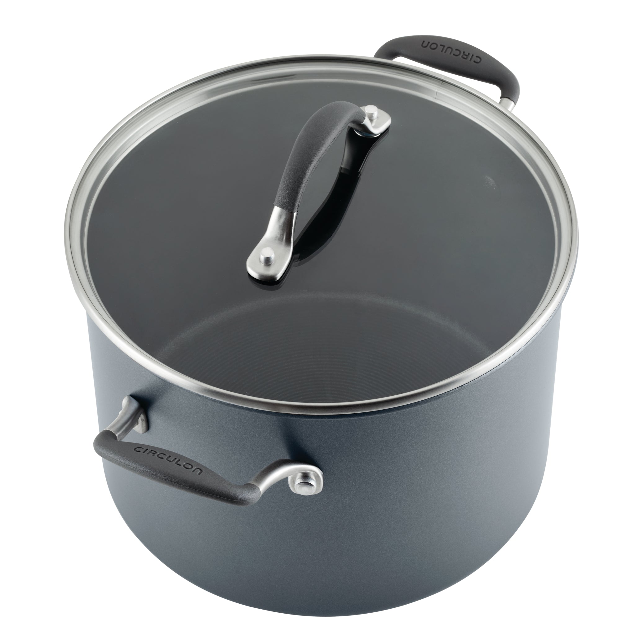 8-Quart ScratchDefense™ Nonstick Pot with Lid on a white background.