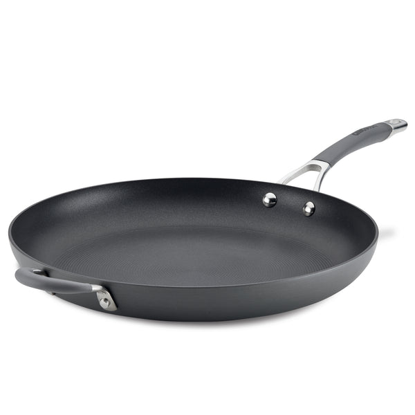 Round Frying Pan, Flat Bottom CMultifunctional Frying Pan Nonstick Skillet  Omelet Pan Dishwasher Safe Cool Touch Handle 