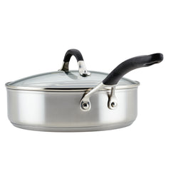 3-Quart Stainless Steel and Hybrid Nonstick Saute Pan with Lid Product Image