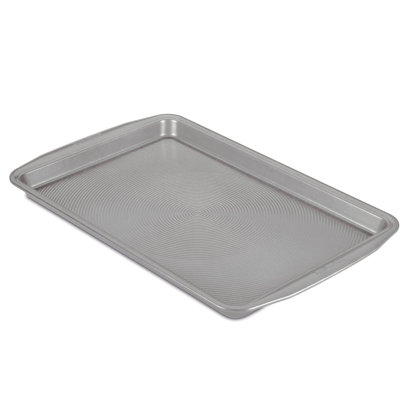 Nonstick Cookie Pan featuring a ridged surface, perfect for baking and oven-safe, shown on a white background.