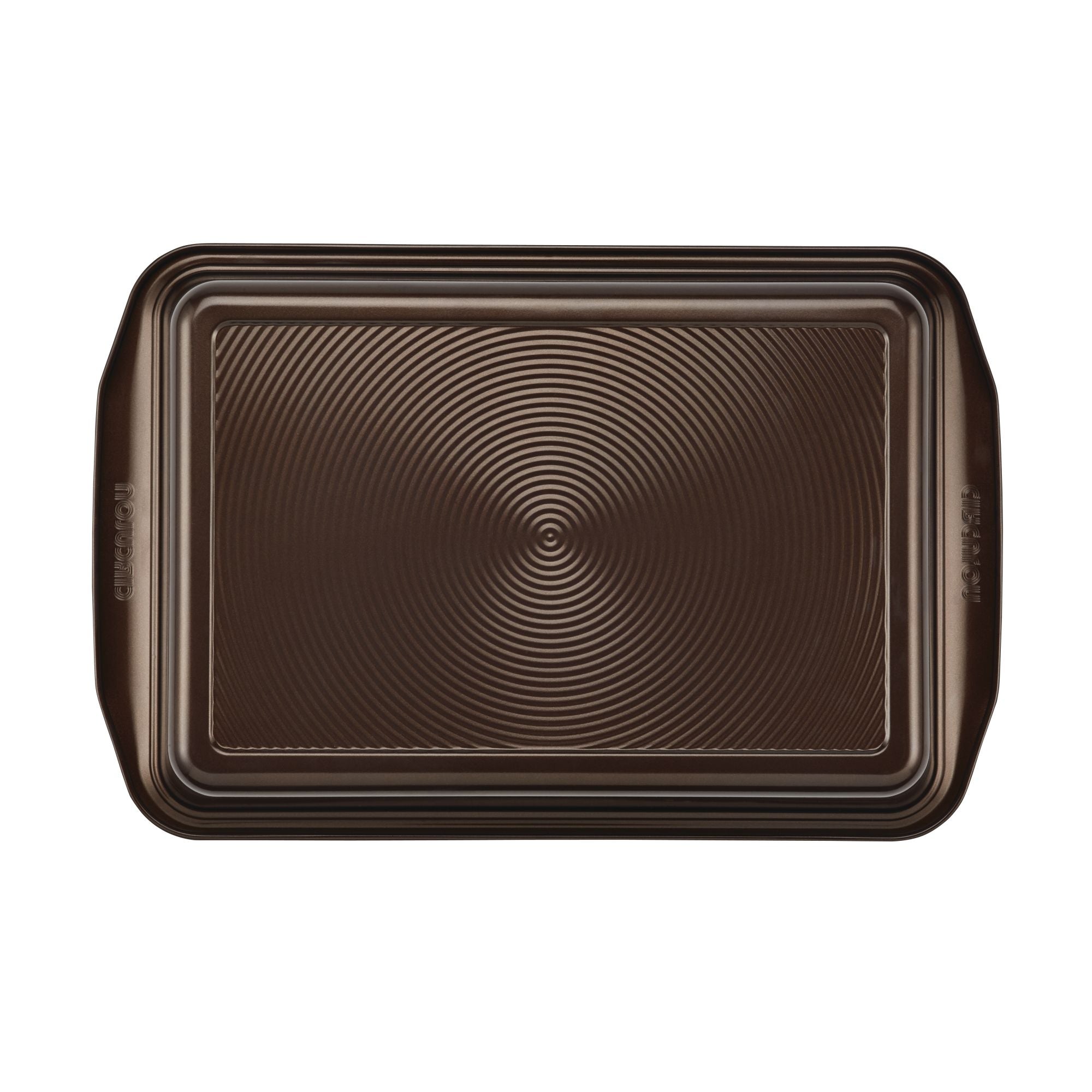 Experience the perfect blend of durability and functionality with our 9" x 13" Nonstick Rectangular Cake Pan, featuring a brown finish and convenient handles to meet all your baking needs.
