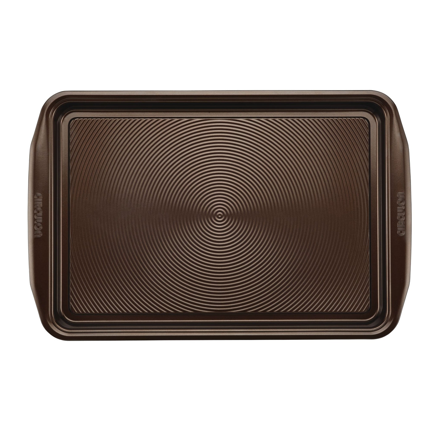 2-Piece 10"x15" Nonstick Cookie Pan Set with textured circles for better baking.