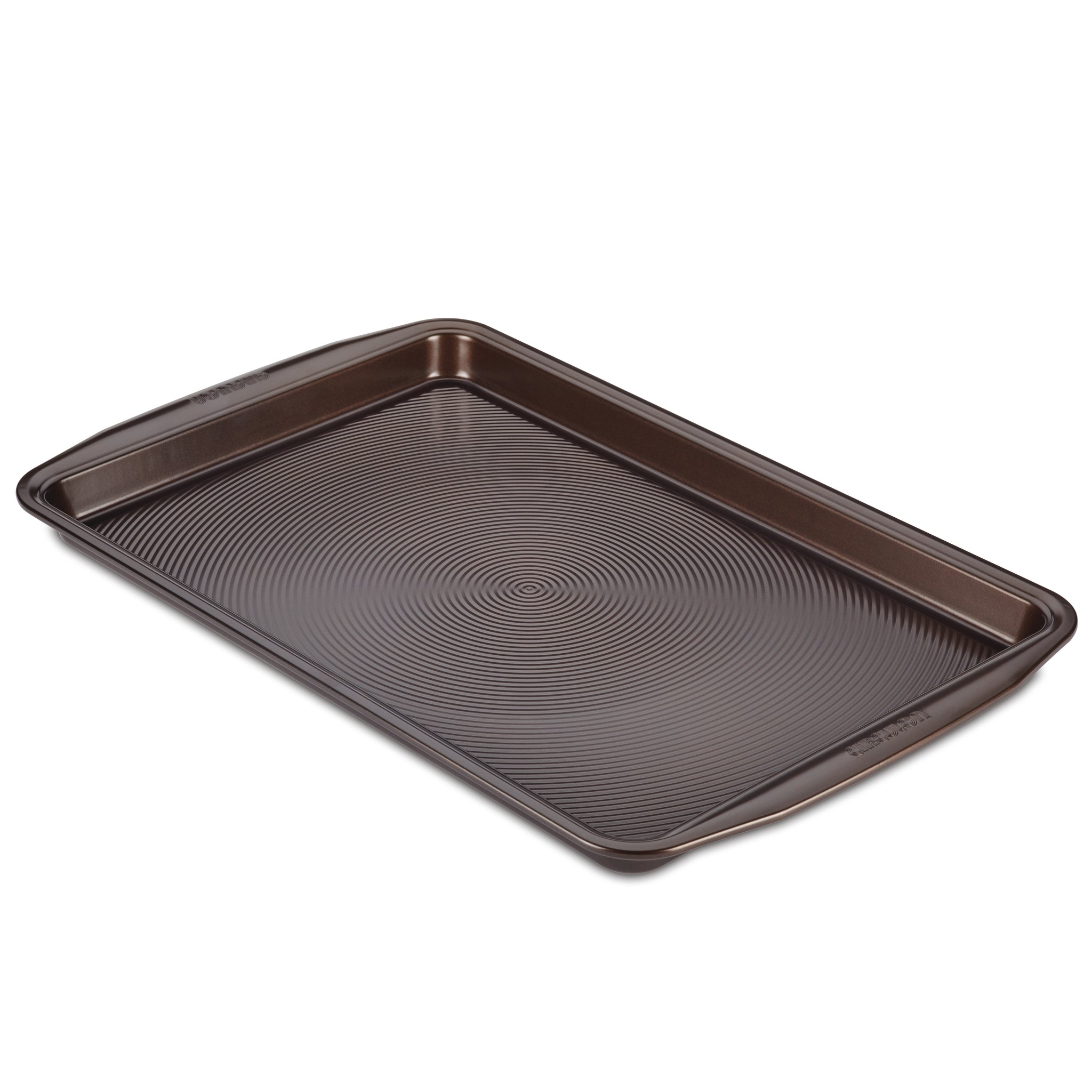 Nonstick Cookie Pan with a textured, circular design for improved baking performance and oven-safe convenience.