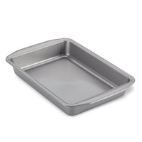9" x 13" Nonstick Rectangular Cake Pan, designed with a ripple pattern and advanced nonstick technology, perfect for evenly baked creations.
