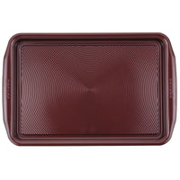 Nonstick Cookie Pan with a textured inner surface that's rectangular and oven safe.
