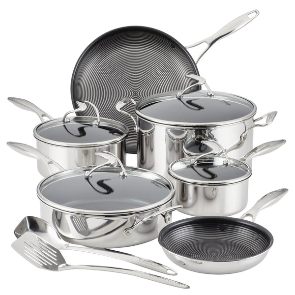 Tri-Ply Clad Stainless Steel 10-Piece Cookware Set | Circulon