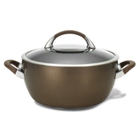The 5.5-Quart Nonstick Casserole, equipped with a glass lid and sturdy side handles, is perfect for creating your one-pot meal masterpiece on a white background.