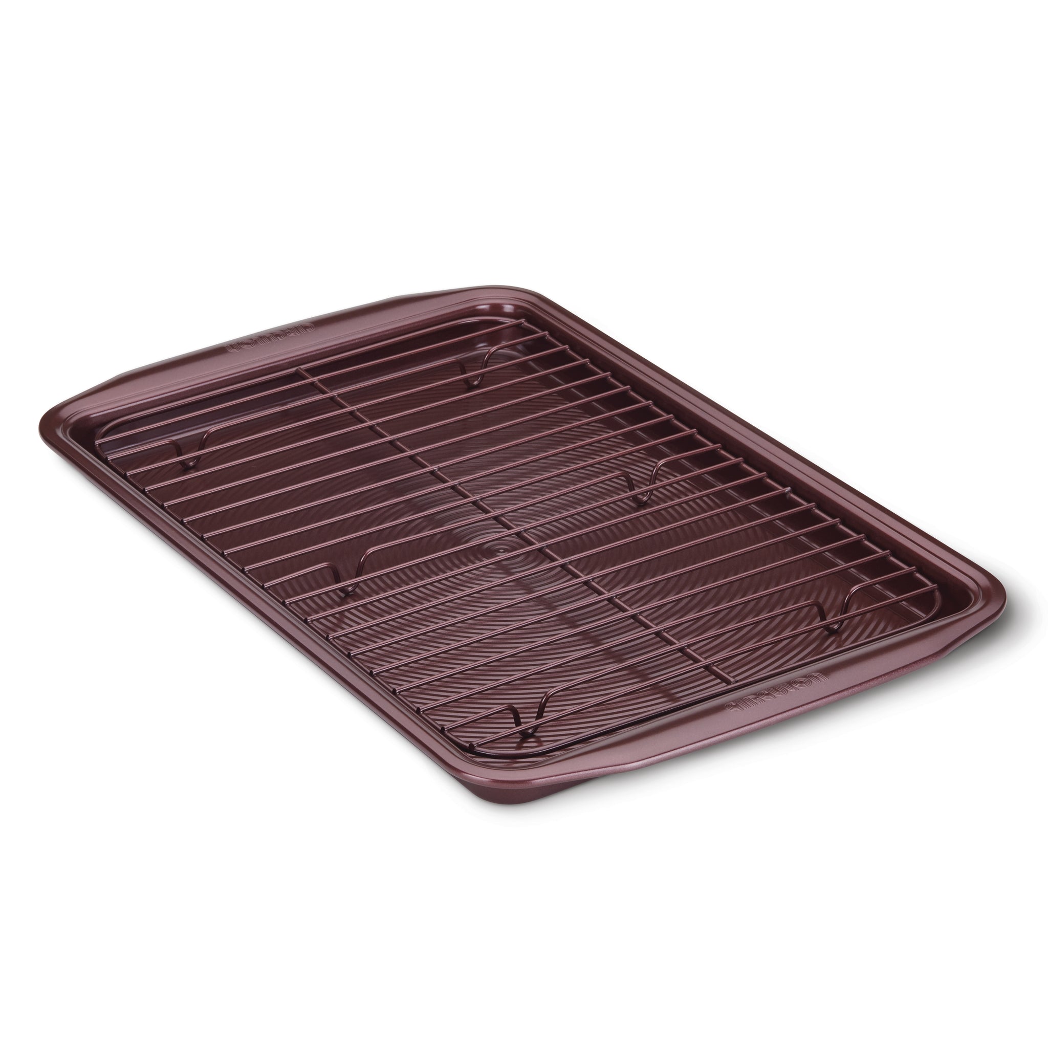 2-Piece 10"x15" Nonstick Cookie Pan Set with matching cooling rack.