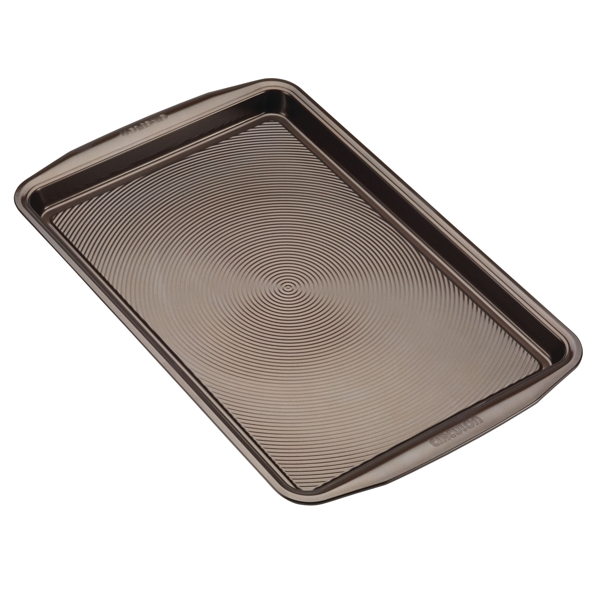 Nonstick Cookie Pan featuring a ridged surface, ideal for oven-safe baking.