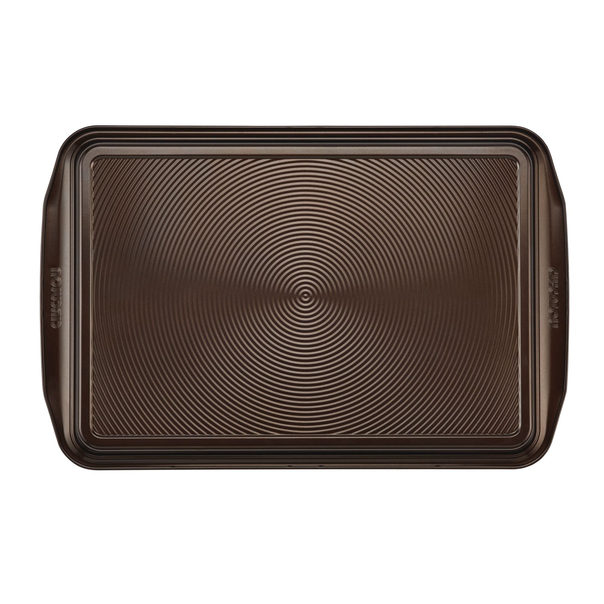 Nonstick Cookie Pan with an elegant concentric circle pattern, ideal for all your oven-safe baking needs.
